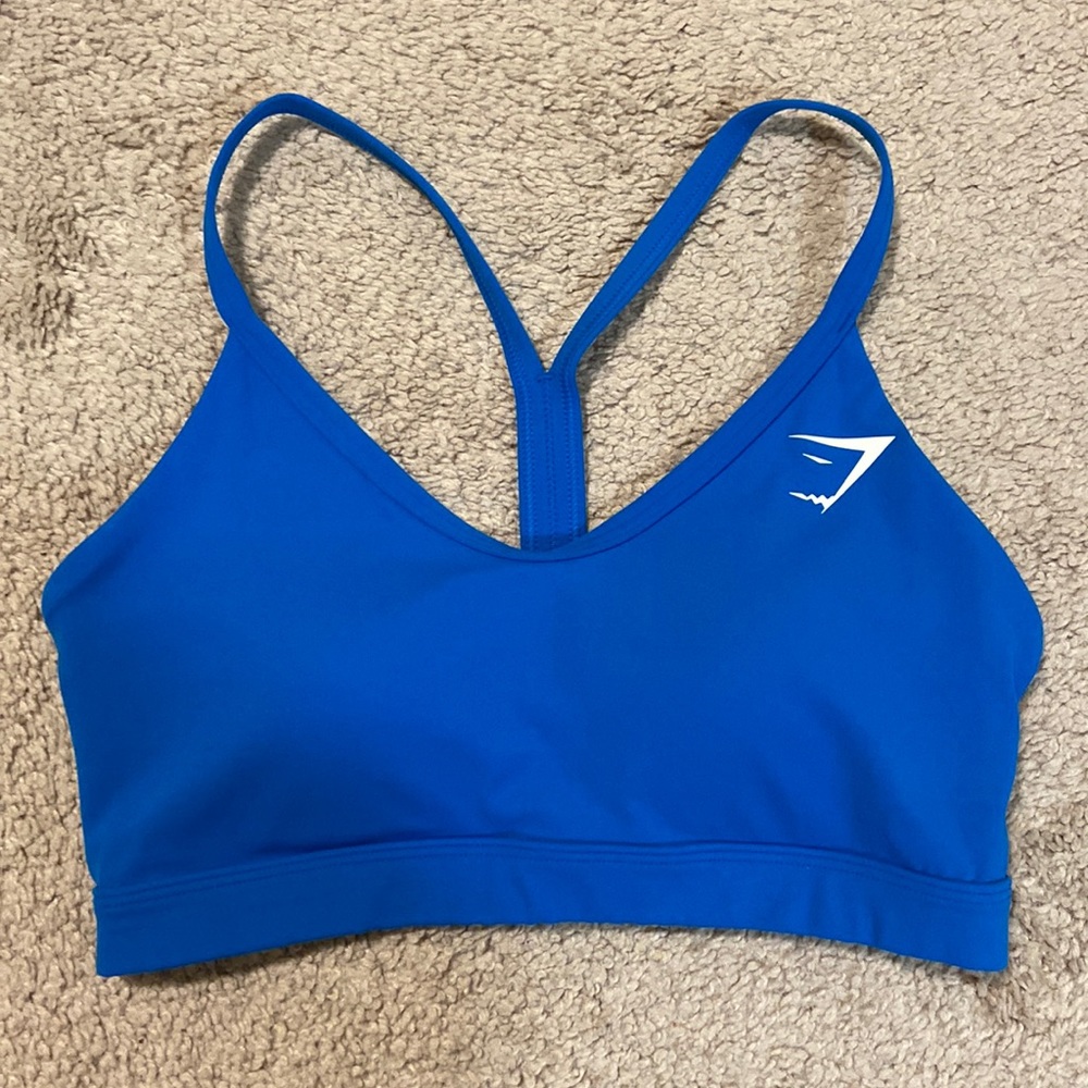 Gymshark V Neck Sports Bra Blue